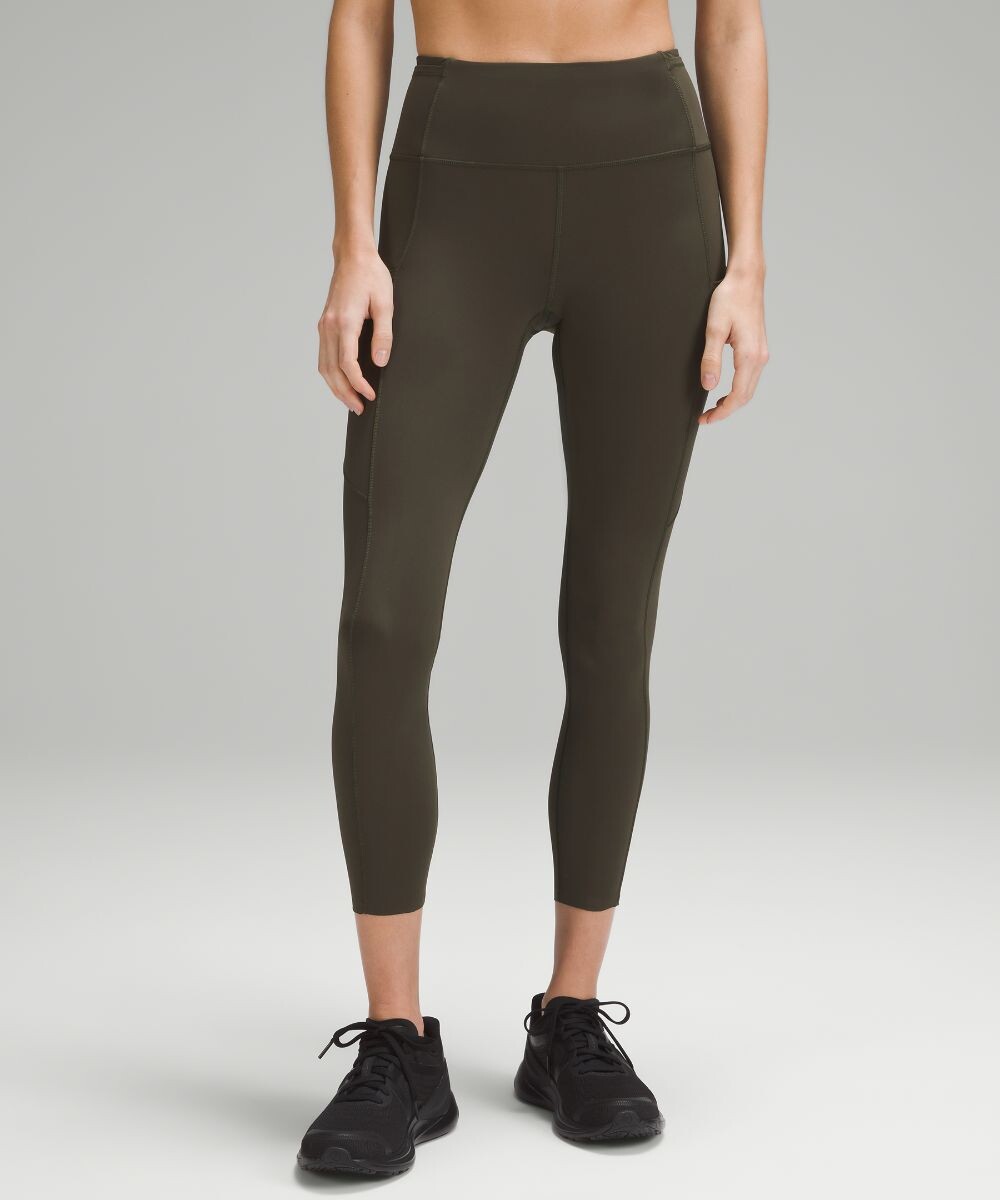 

Леггинсы с высокой посадкой Lululemon, оливковый