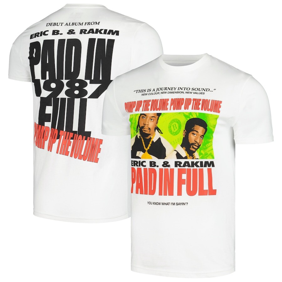 

Футболка с коротким рукавом Global Merch Eric B. & Rakim, белый
