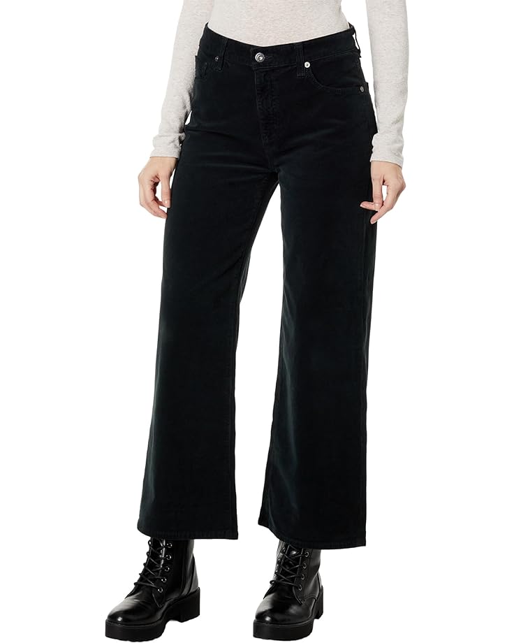 цена Джинсы AG Jeans Saige High-Rise Wide Leg Crop in Sulfur Smooth Slate, цвет Sulfur Smooth Slate