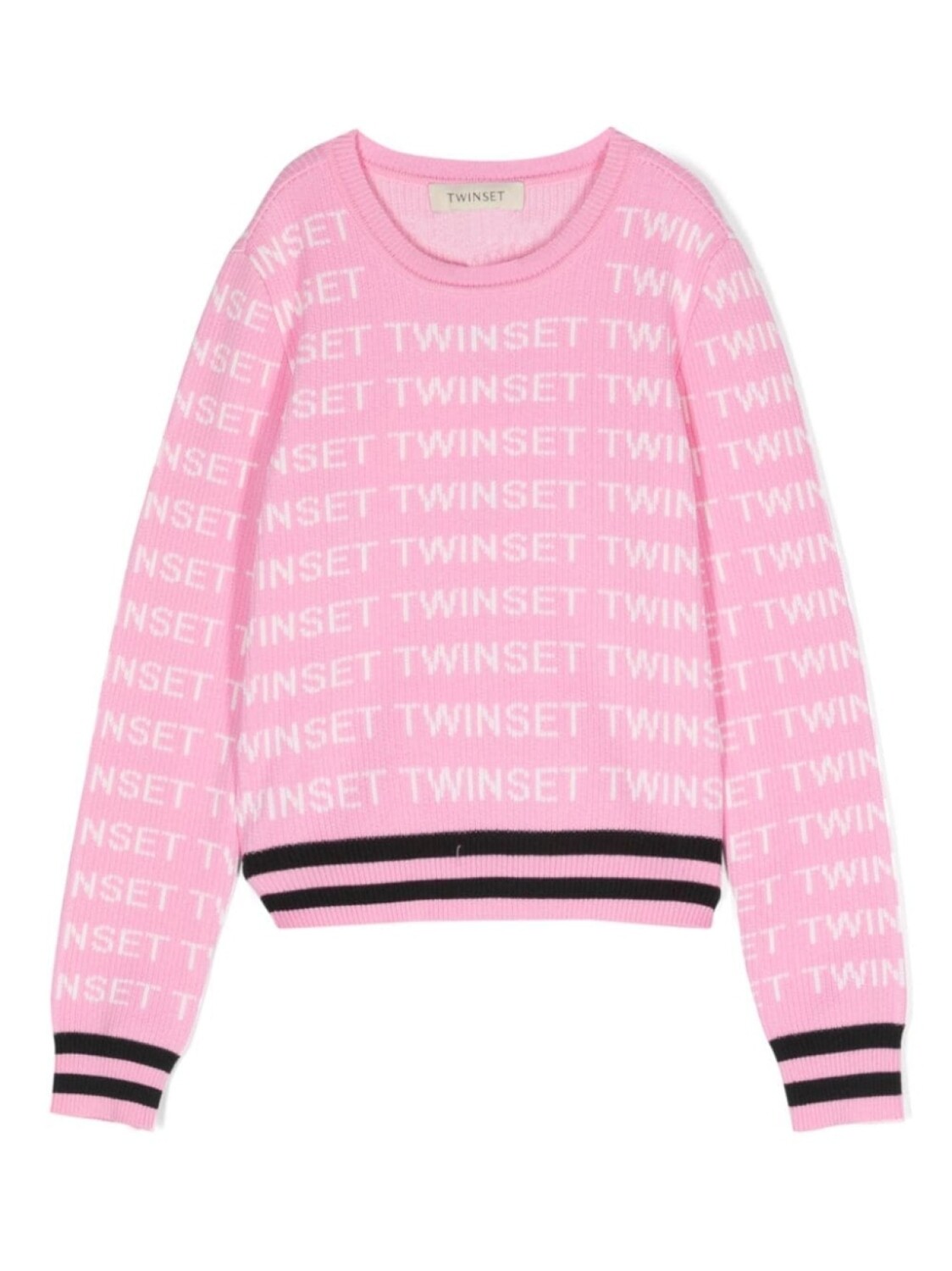 

Twinset джемпер с жаккардовым логотипом, розовый