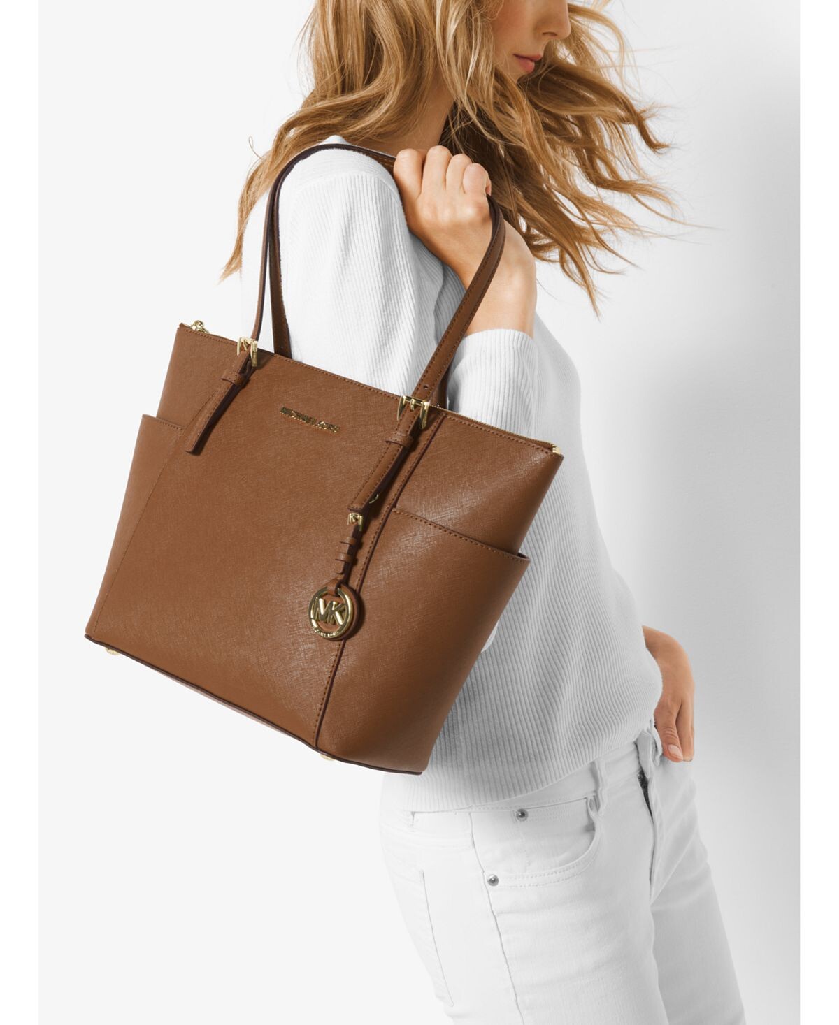 

Сумка-тоут на молнии с верхом Jet Set East West Michael Kors