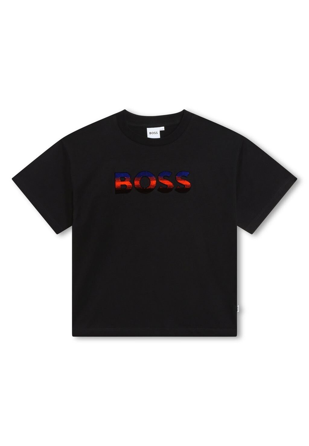 Футболка с принтом SHORT SLEEVES TEE BOSS Kidswear, цвет black