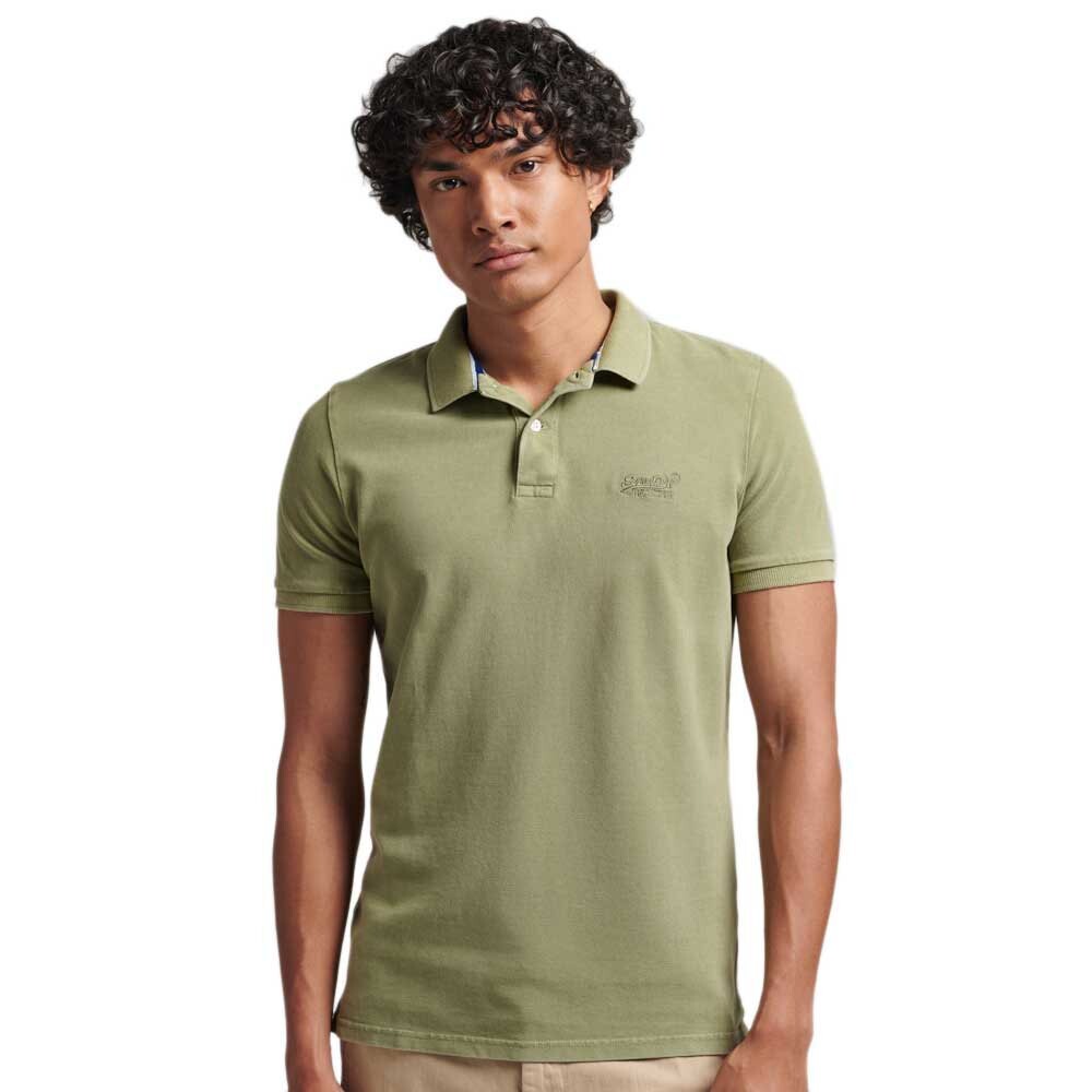 

Поло Superdry Vint Destroy, зеленый