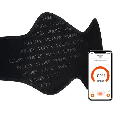 

Интеллектуальный тепловой пояс Vulpés HeatBelt Pro Поддержка тепла спины, почек и области таза Управление со смартфона Бамбуковый материал, разработанный в Германии Черный оникс M [80-120 см]