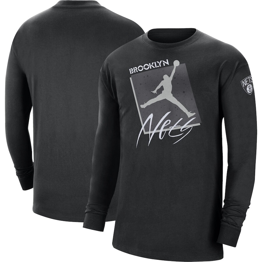 

Футболка с длинным рукавом Jordan Brand Brooklyn Nets, черный