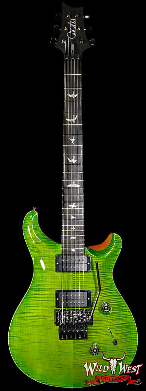 Электрогитара Paul Reed Smith PRS Wood Library 10 Top Custom 24 Floyd Rose Ebony Fingerboard Stained Flame Maple Neck Eriza Verde