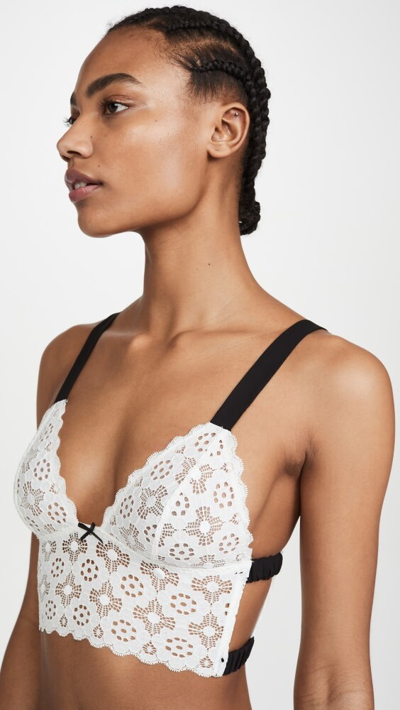 

Бюстгальтер Fleur du Mal Crochet Lace Triangle, белый