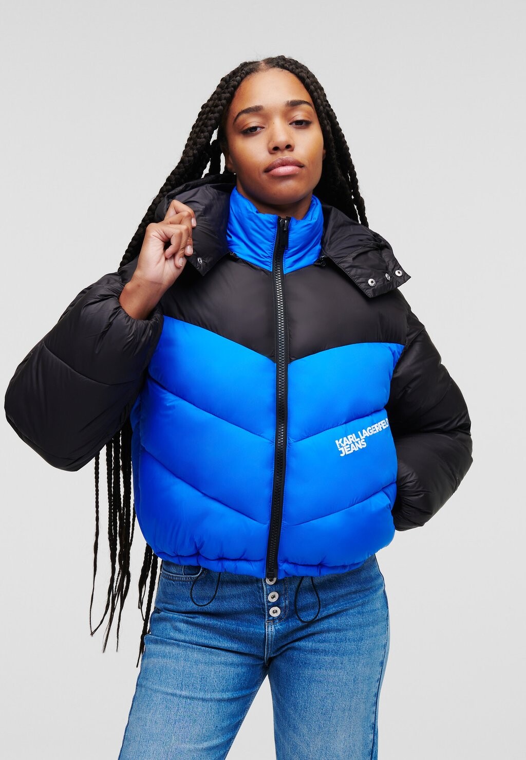 

Зимняя куртка PUFFER JACKET Karl Lagerfeld, синий/черный
