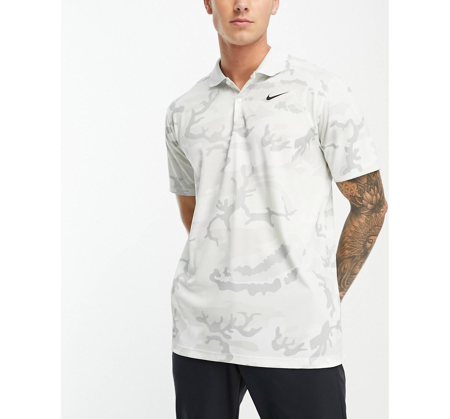

Серое поло с камуфляжным принтом Nike Golf Victory Dri-Fit