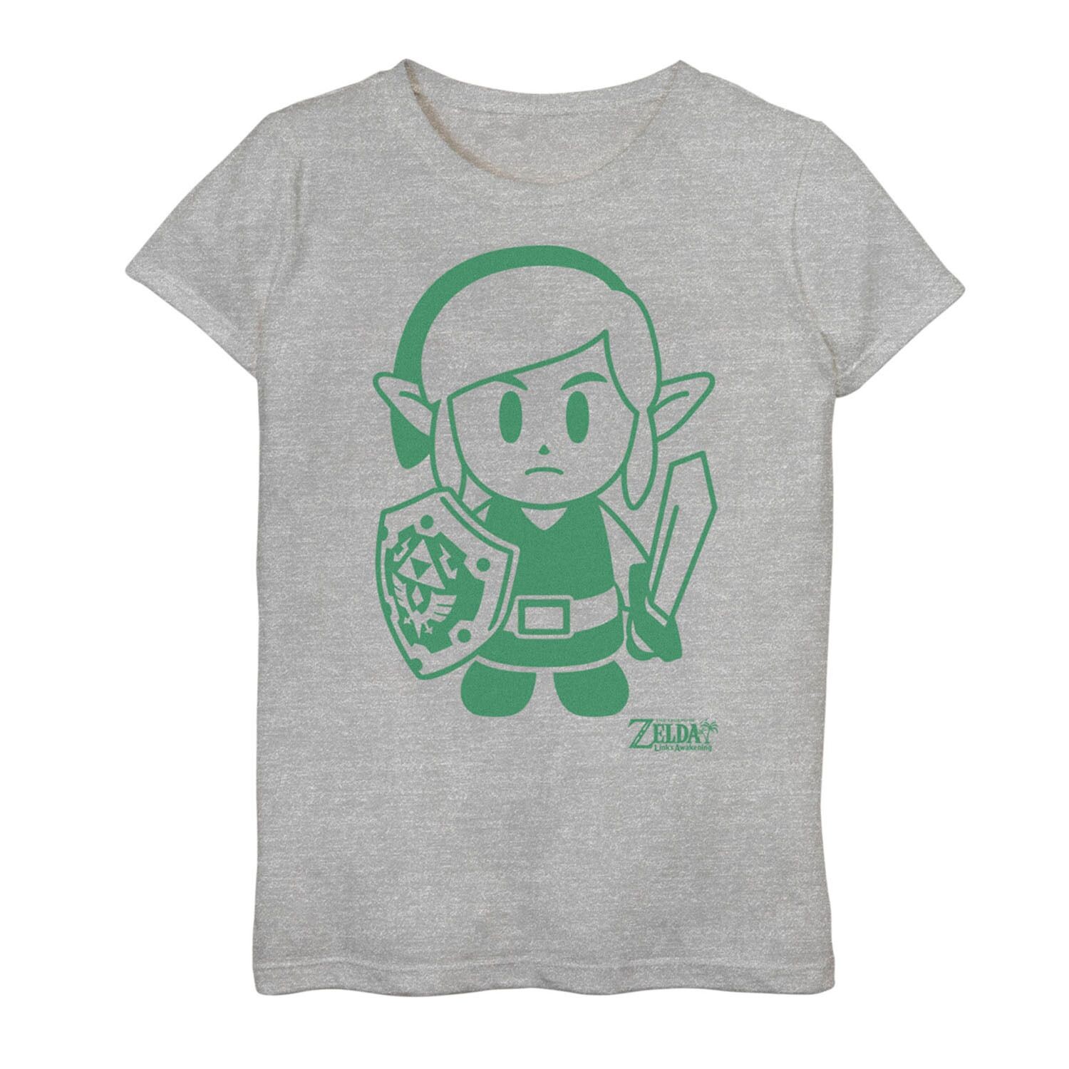 

Верх с зеленым контуром Nintendo Legend Of Zelda Link's Awakening для девочек 6–16 лет Licensed Character