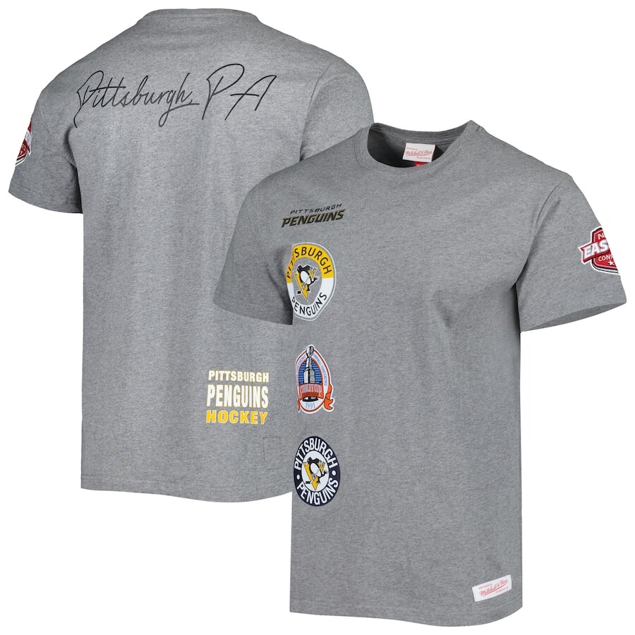 

Футболка с коротким рукавом Mitchell & Ness Pittsburgh Penguins, серый