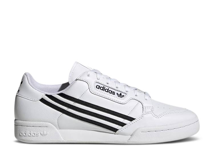 Кроссовки Adidas CONTINENTAL 80 'THREE STRIPES - CLOUD WHITE', белый