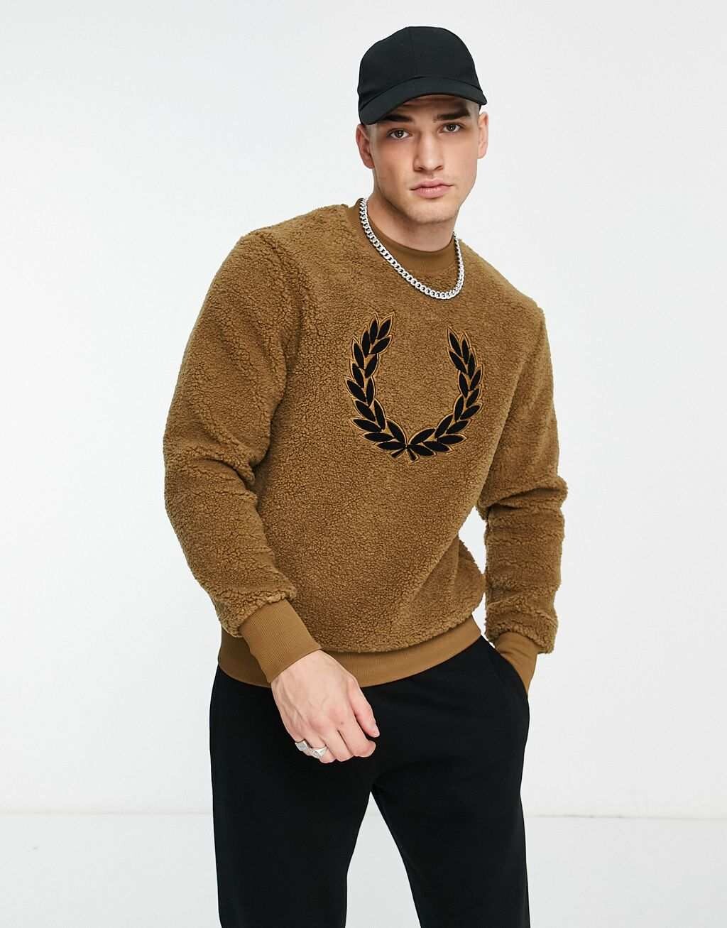 

Флисовый свитшот с логотипом Fred Perry borg borg