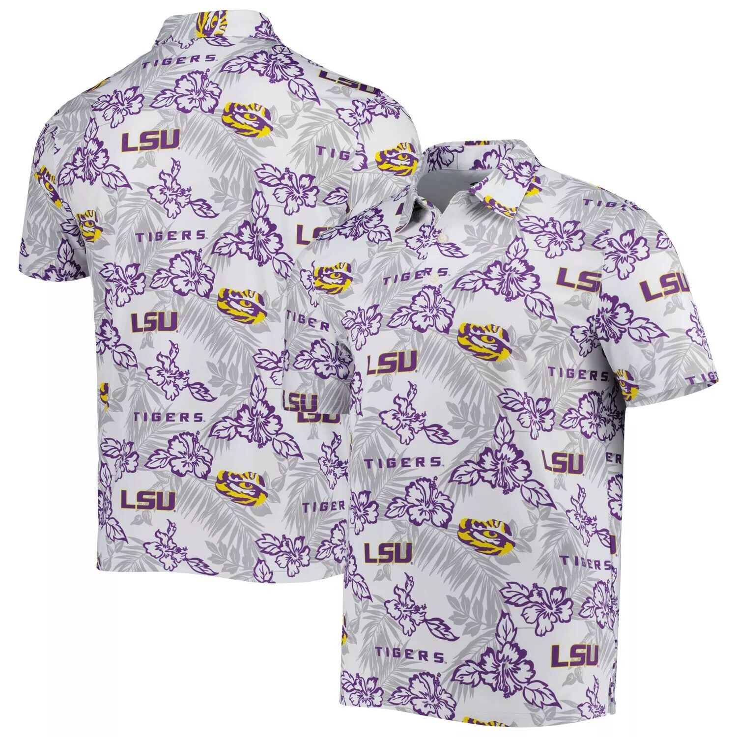 

Мужская белая футболка-поло Reyn Spooner LSU Tigers Performance, Белый