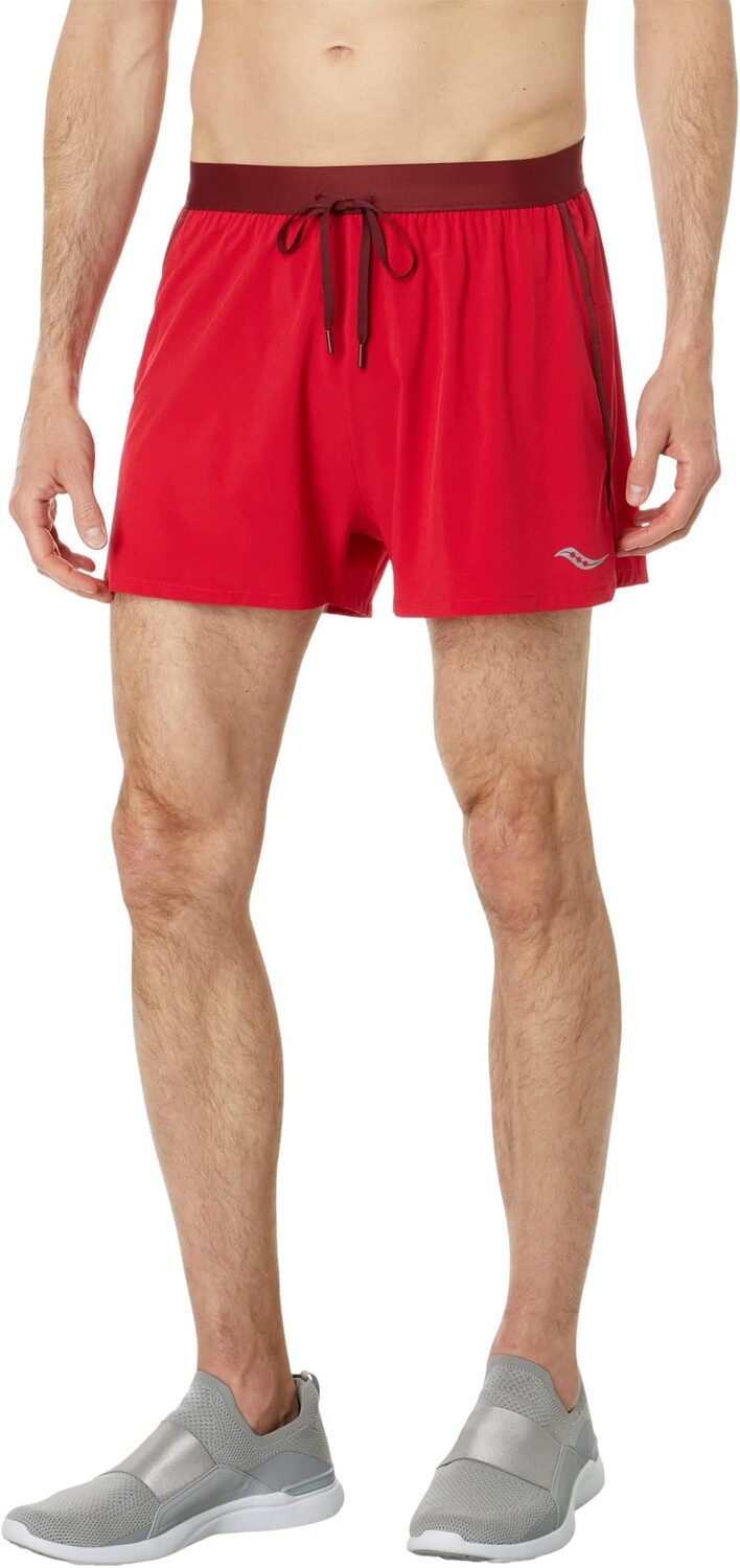 

Шорты Outpace 3 дюйма Saucony, цвет Poppy