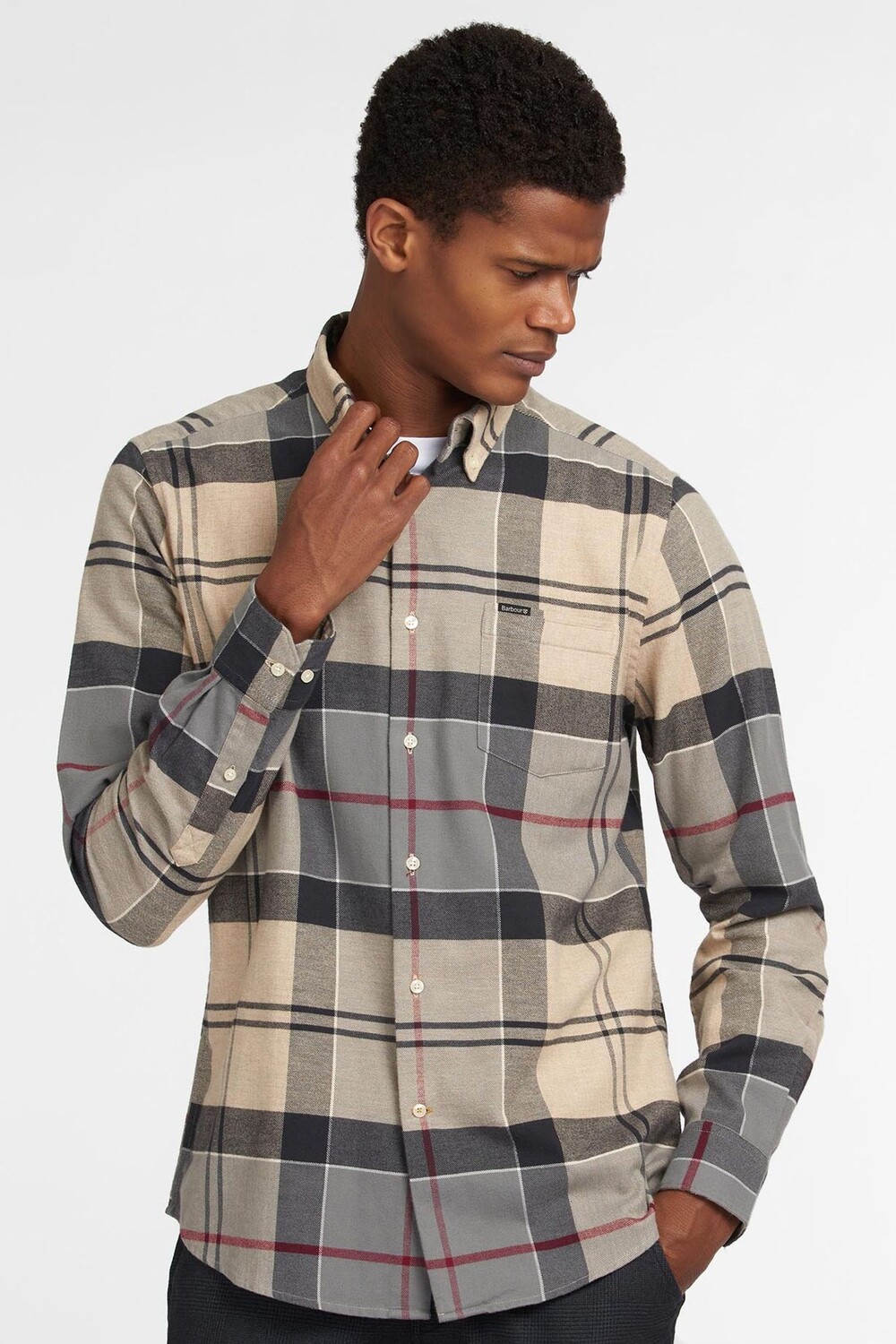

Приталенная рубашка Edderton из хлопка с длинными рукавами в клетку Barbour