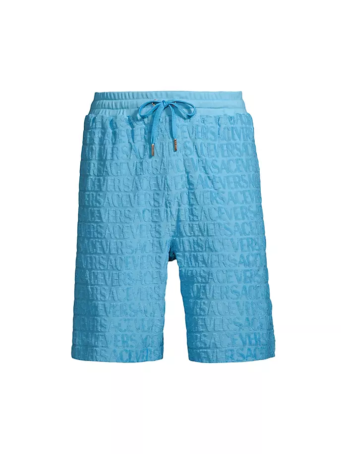 

Жаккардовые шорты с логотипом Sponge Versace, цвет summer sky blue