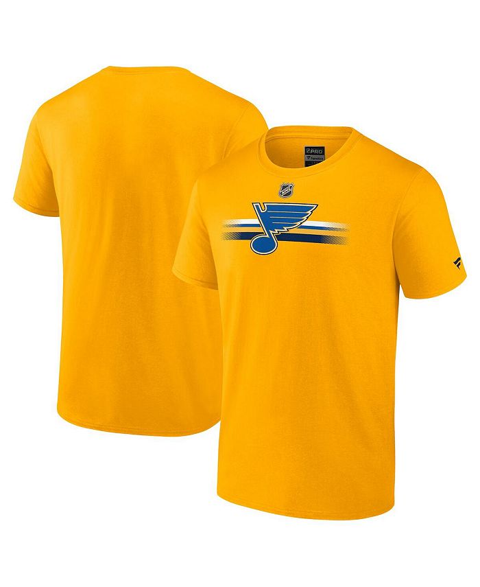 

Мужская футболка с логотипом Gold St. Louis Blues Authentic Pro Secondary Replen Fanatics, золото