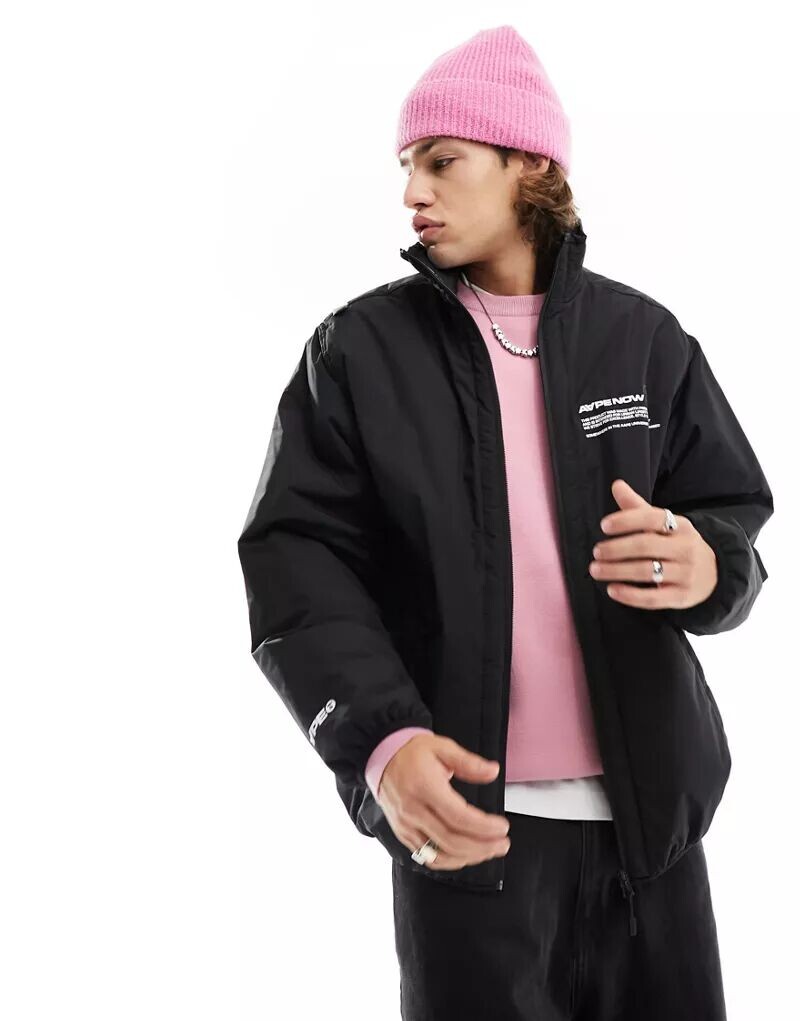 

AAPE by A BATHING APE – Now – стеганая куртка черного цвета