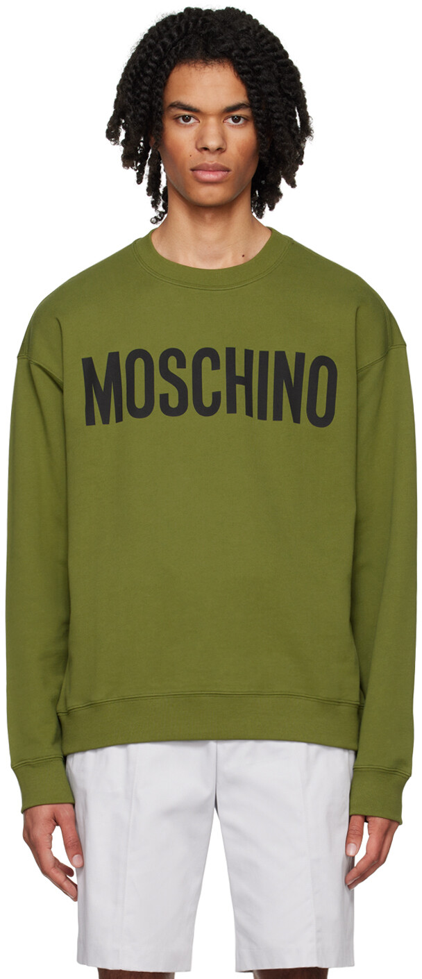 

Зеленый свитшот с принтом Moschino