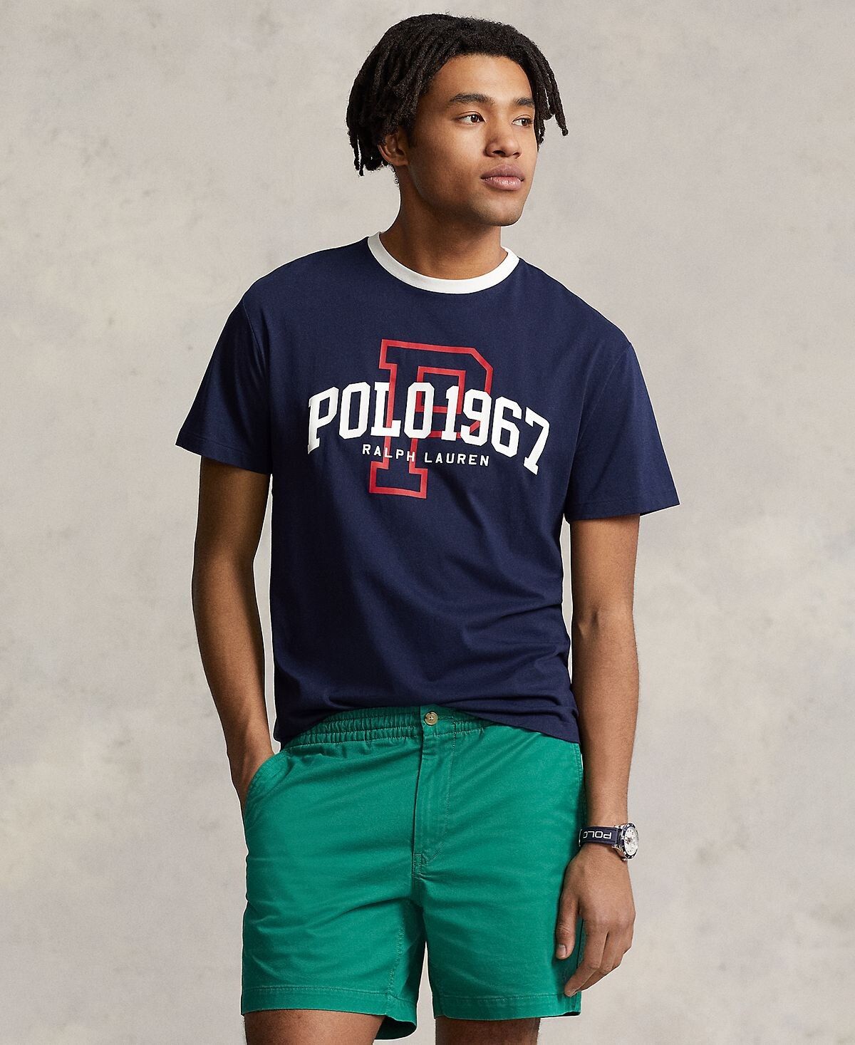 

Мужская трикотажная футболка классического кроя с логотипом Polo Ralph Lauren