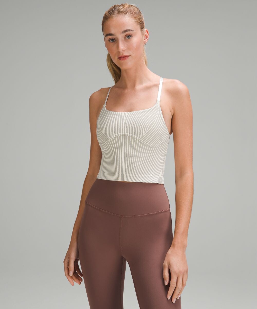 

Бесшовная майка с полкой для йоги на бретелях Lululemon, белый