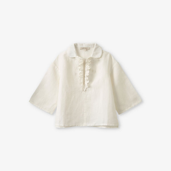 Рубашка из ткани мяты 3–12 лет Caramel, белый