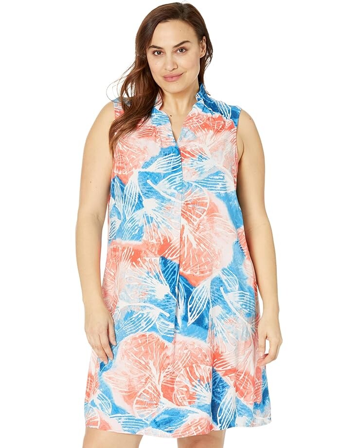 

Платье NIC+ZOE Plus Size Watercolor Blooms, оранжевый