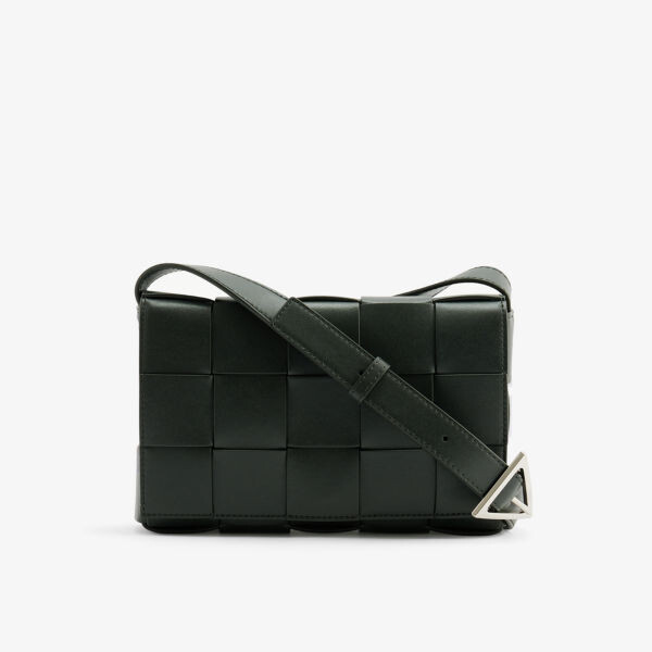 

Кожаная сумка через плечо Cassette Bottega Veneta, серебряный