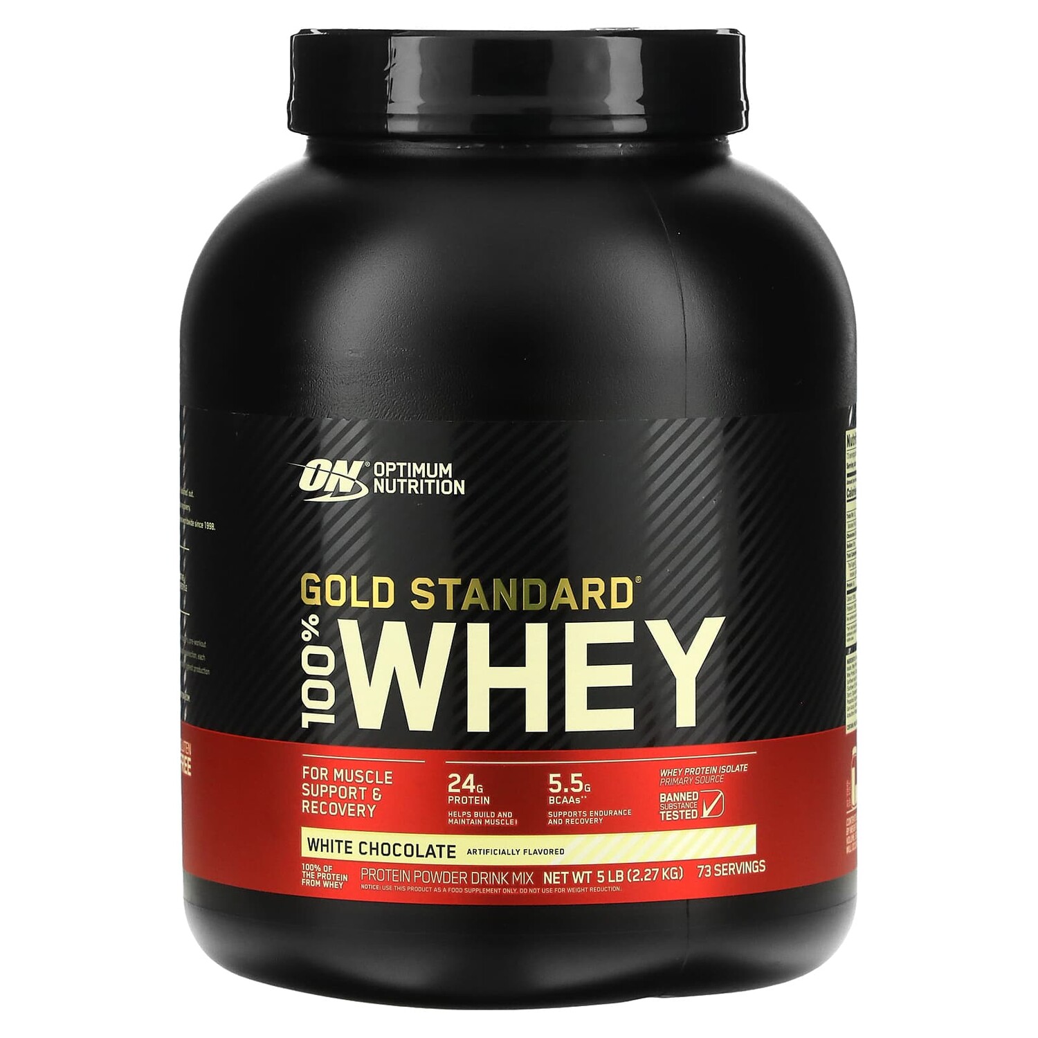 

Gold Standard, 100% сыворотка, белый шоколад, 2,27 кг (5 фунтов), Optimum Nutrition