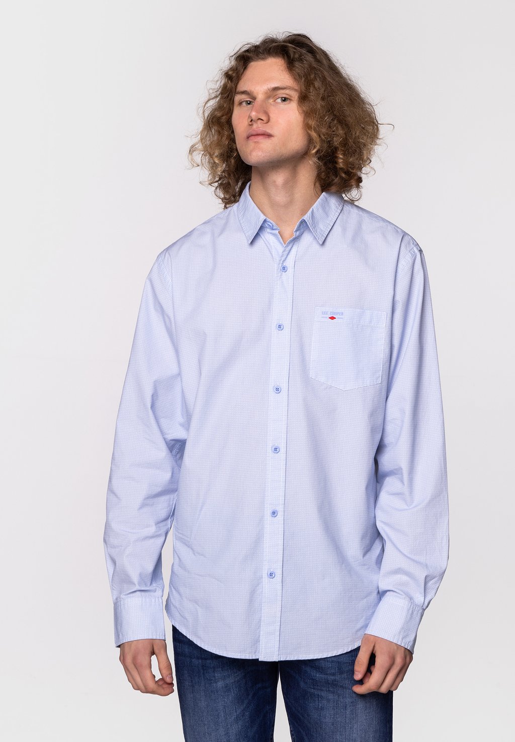 Рубашка WALTER Lee Cooper, светло-синий