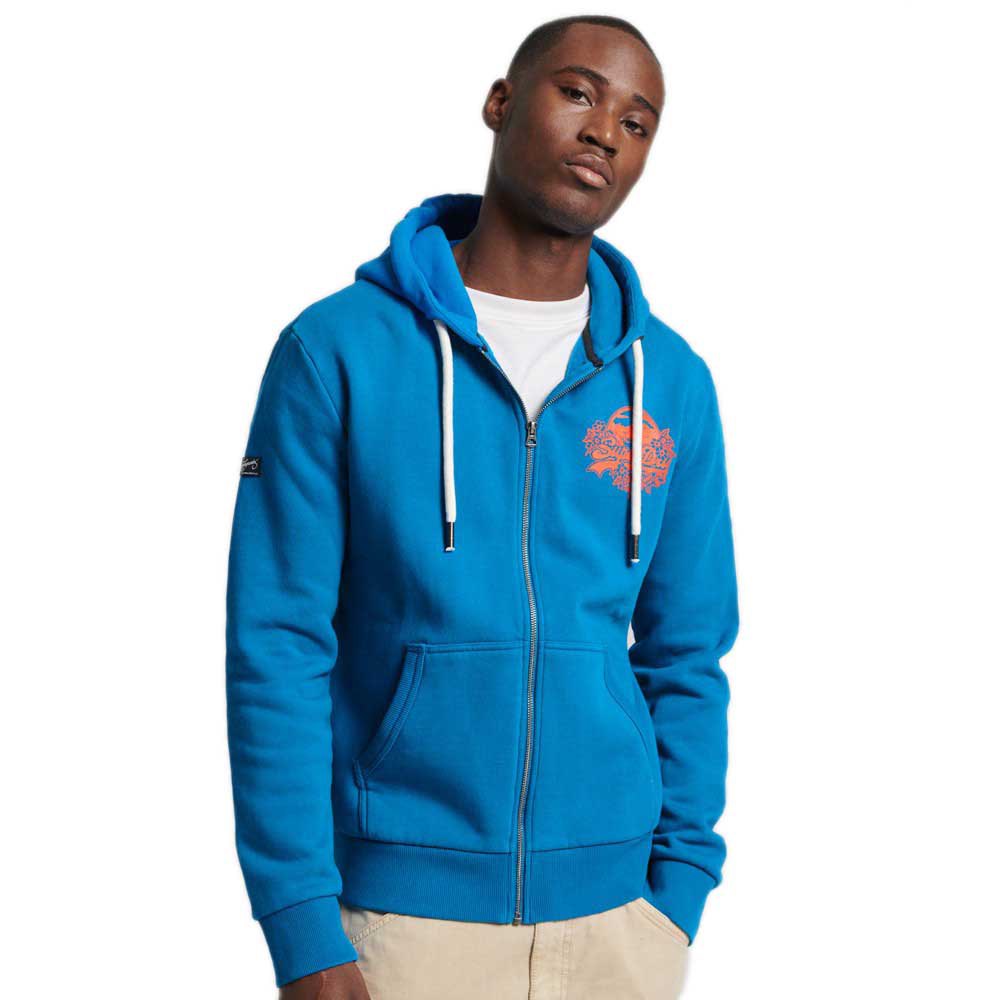 

Толстовка Superdry Vintage Vl Seasonal Full Zip, синий