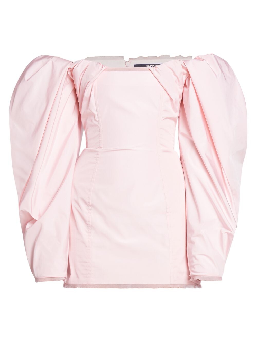 

Корсетное мини-платье из тафты с открытыми плечами Jacquemus, розовый