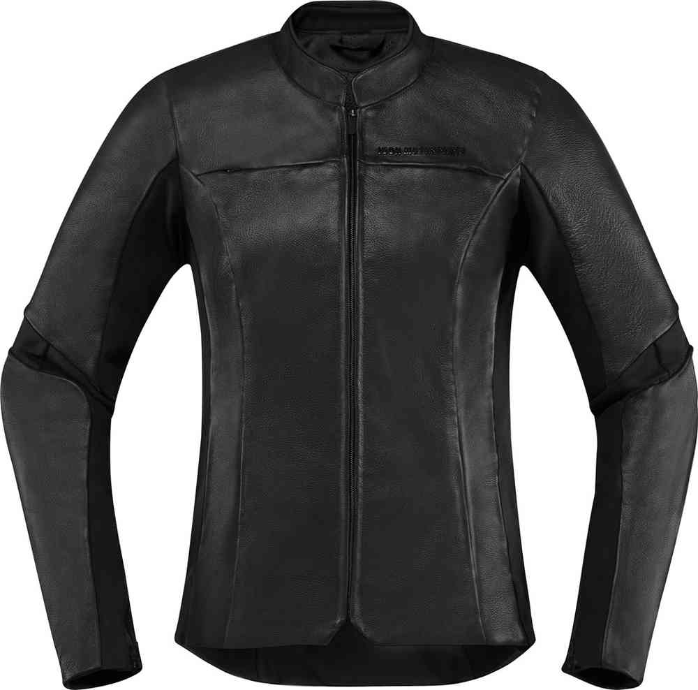 Женская мотоциклетная кожаная куртка Overlord Icon, черный женская кожаная куртка из натуральной кожи кожаное пальто женская куртка кожаная куртка с капюшоном женская черная куртка
