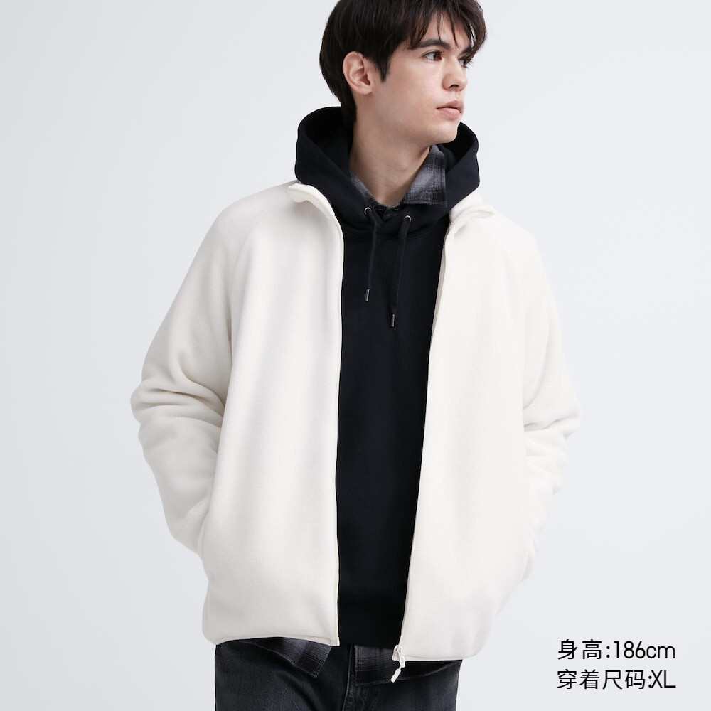 

Мужская и женская флисовая куртка Uniqlo на молнии, флисовая куртка-свитер реглан с длинным рукавом