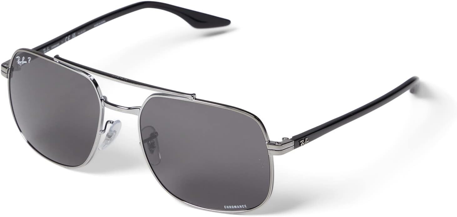 

Солнцезащитные очки 56 mm 0RB3699 Ray-Ban, цвет Gunmetal/Polarized Dark Grey