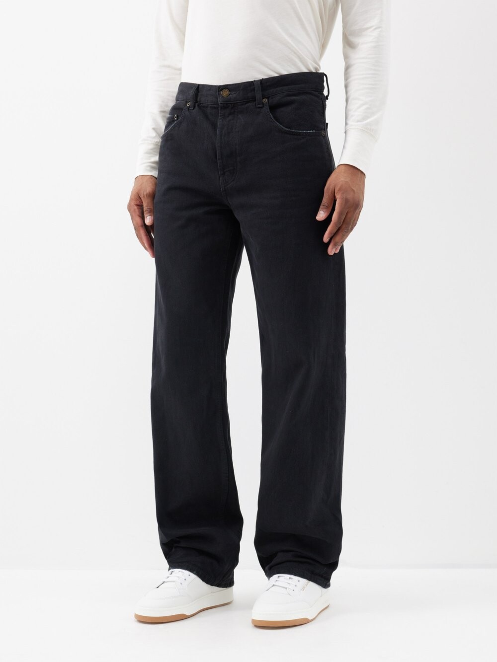 

Джинсы широкого кроя extreme baggy Saint Laurent, черный