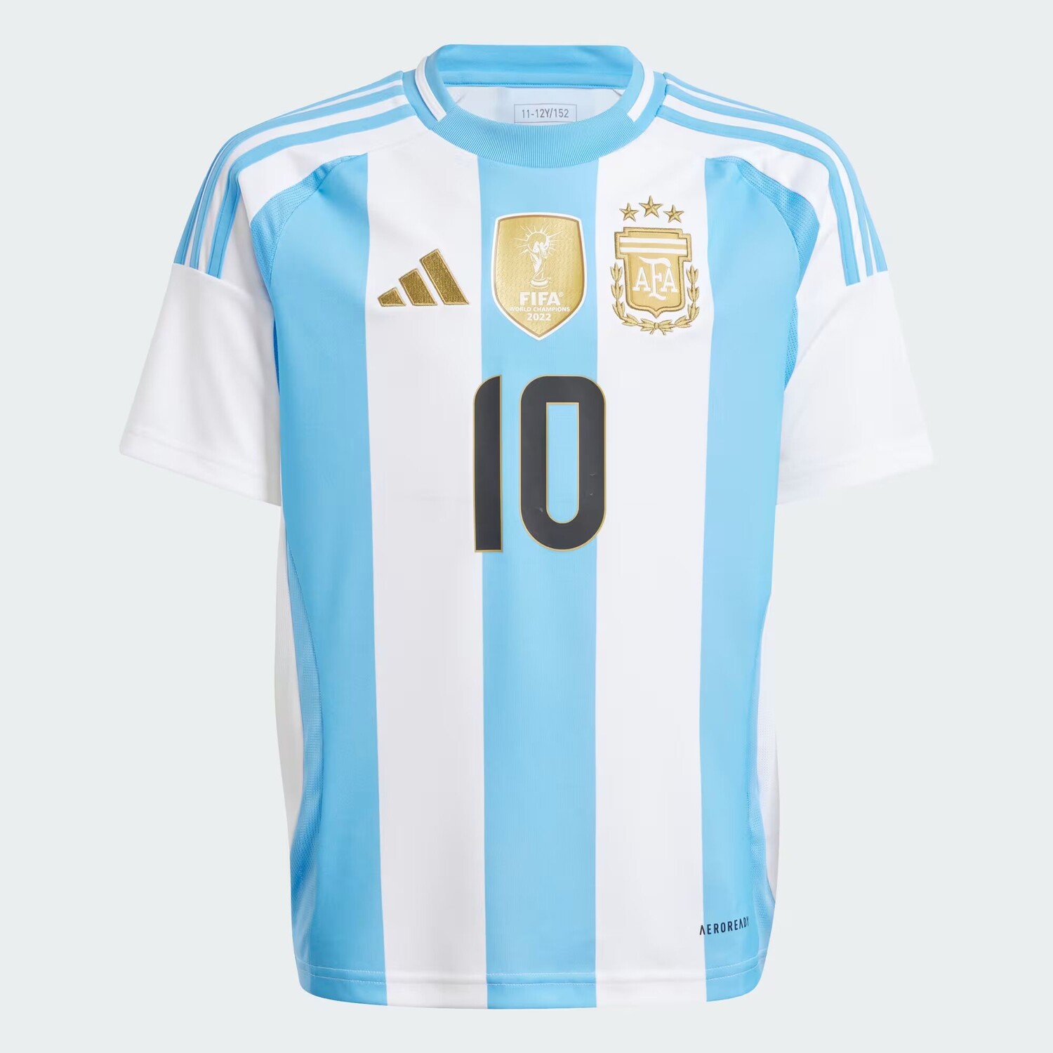 

Аргентина 24 Месси, домашняя футболка, детская Adidas, White/Blue Burst