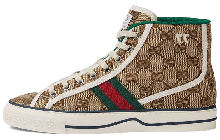 

GUCCI Wmns Tennis 1977Series Высокие спортивные туфли коричневые
