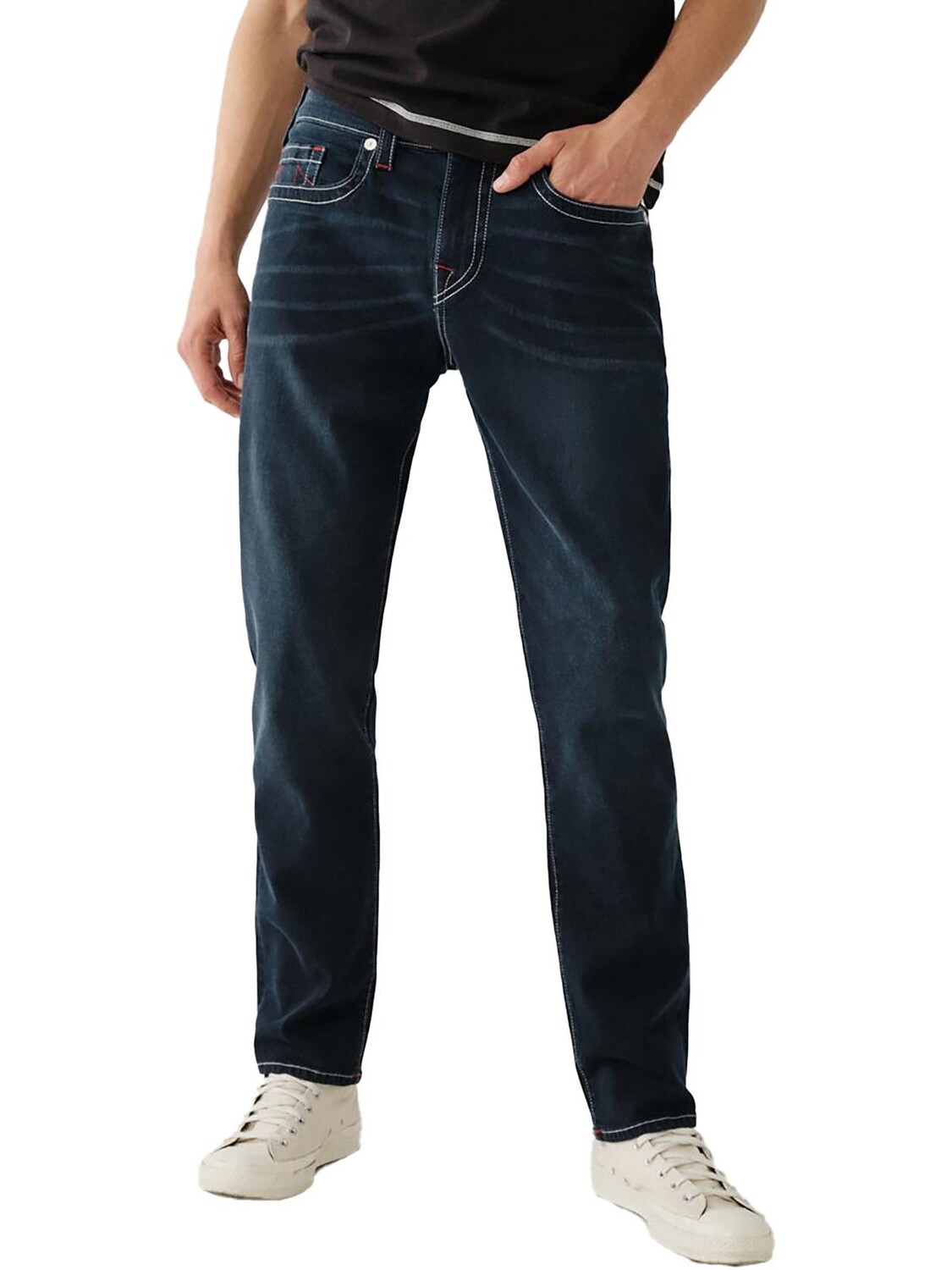 

Мужские свободные темные узкие джинсы True Religion, цвет Dark Moonshadow
