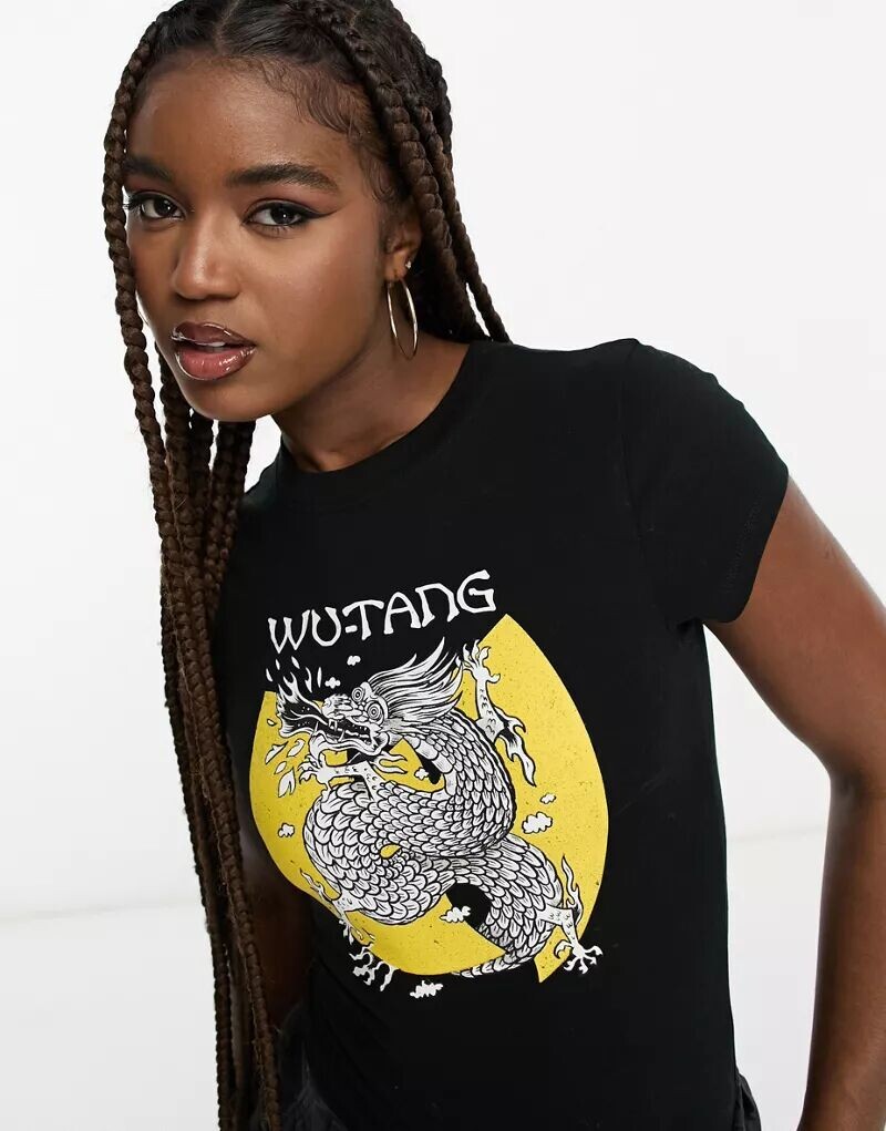 

Черное боди с принтом Wu Tang Clan по лицензии ASOS