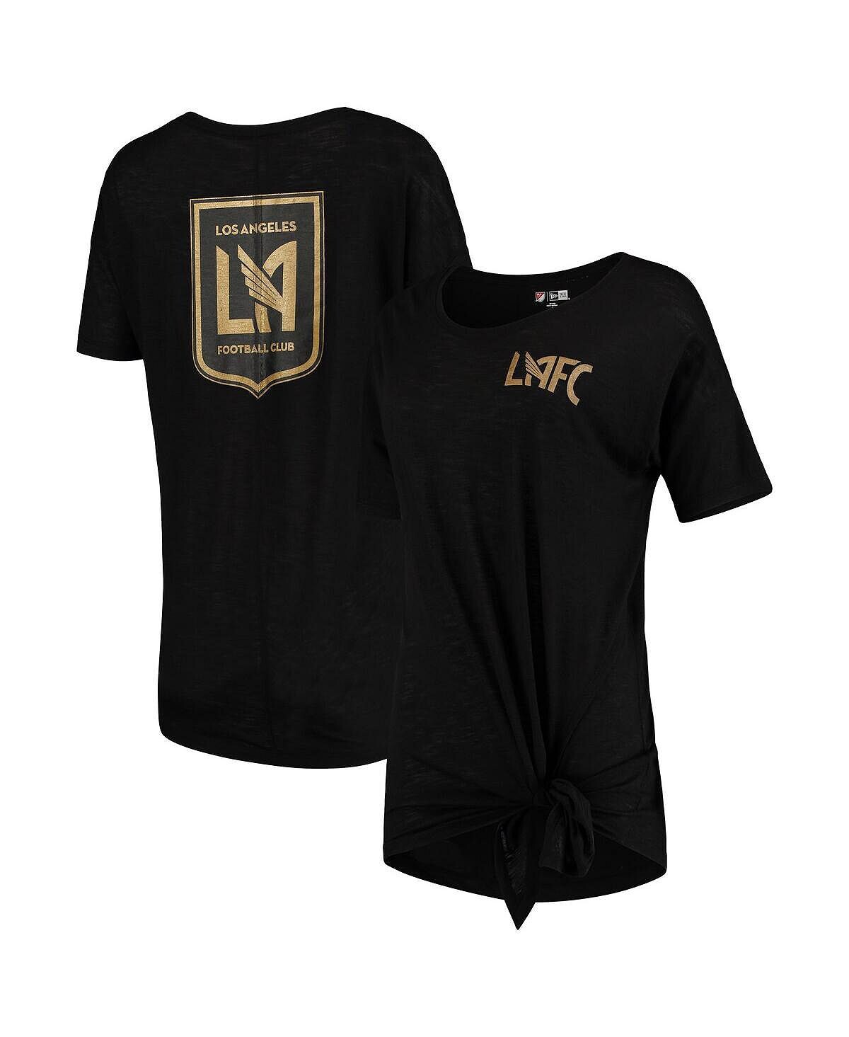 

Женская черная футболка New Era LAFC Slub 5th & Ocean, черный