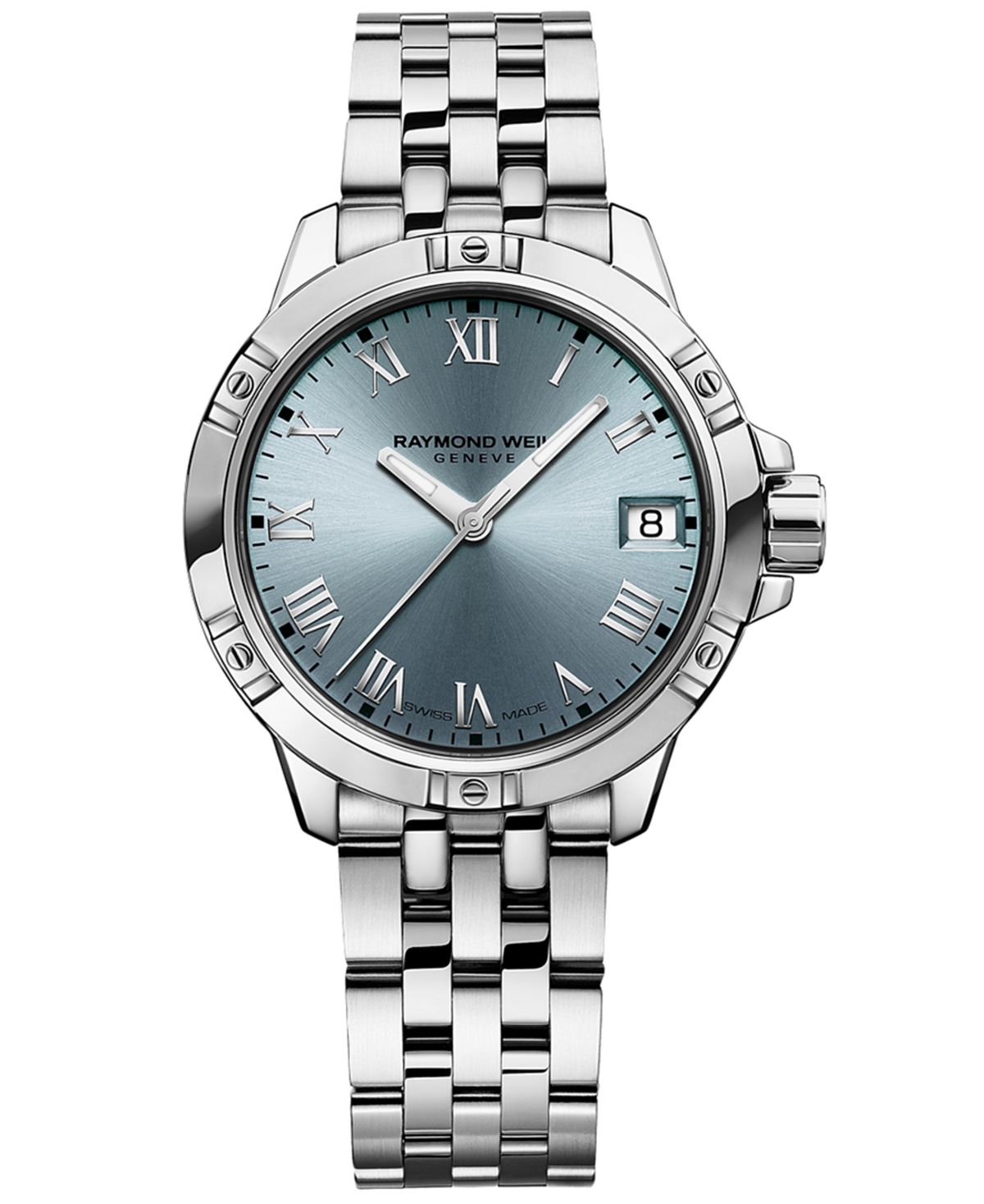 Женские швейцарские часы Tango Classic с браслетом из нержавеющей стали, 30 мм Raymond Weil, синий
