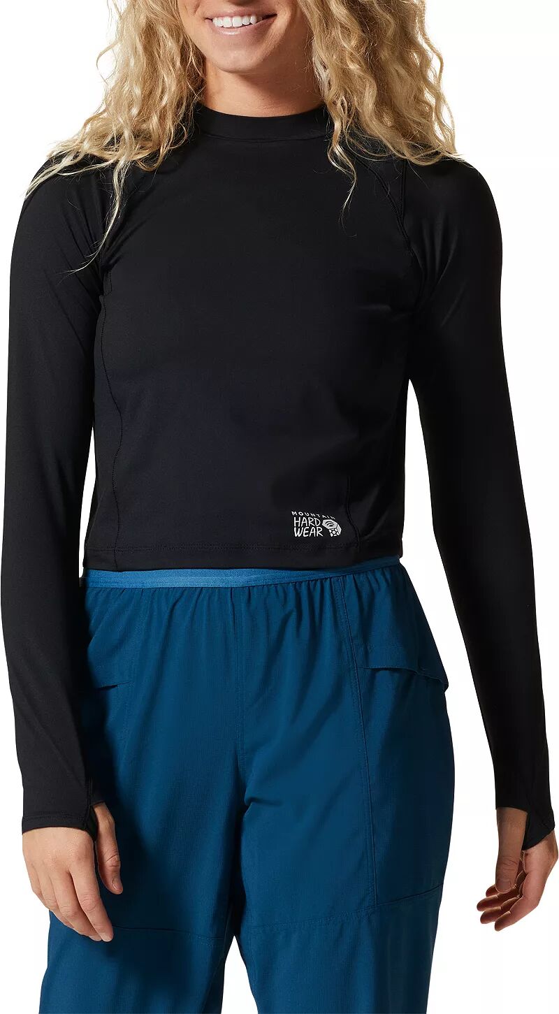 Женская укороченная рубашка с длинными рукавами Mountain Hardwear Crater Lake, черный
