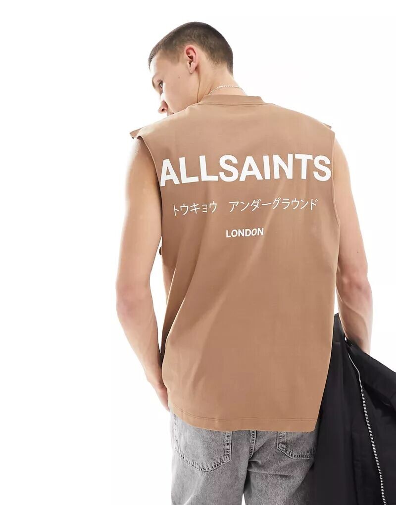

Коричневая рубашка оверсайз AllSaints Underground, эксклюзивно для ASOS