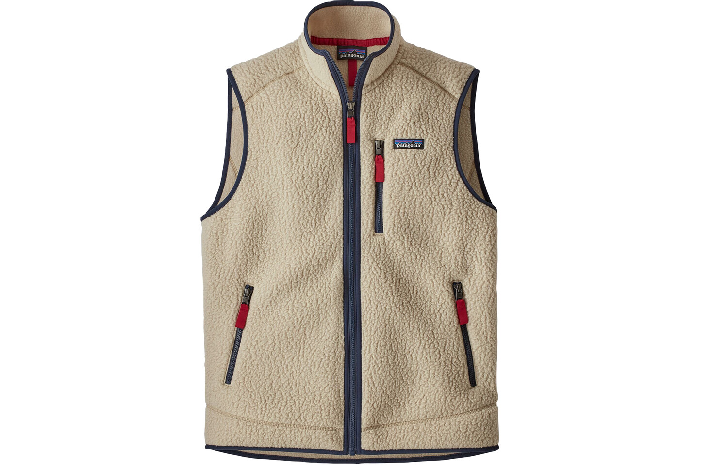 

Жилет из ворса в стиле ретро Patagonia, цвет Deep Natural w/Utility Blue