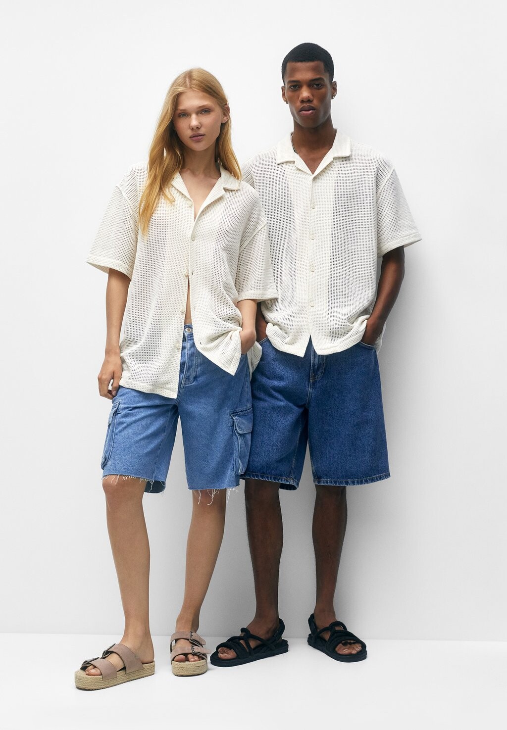 

Рубашка PULL&BEAR, белый