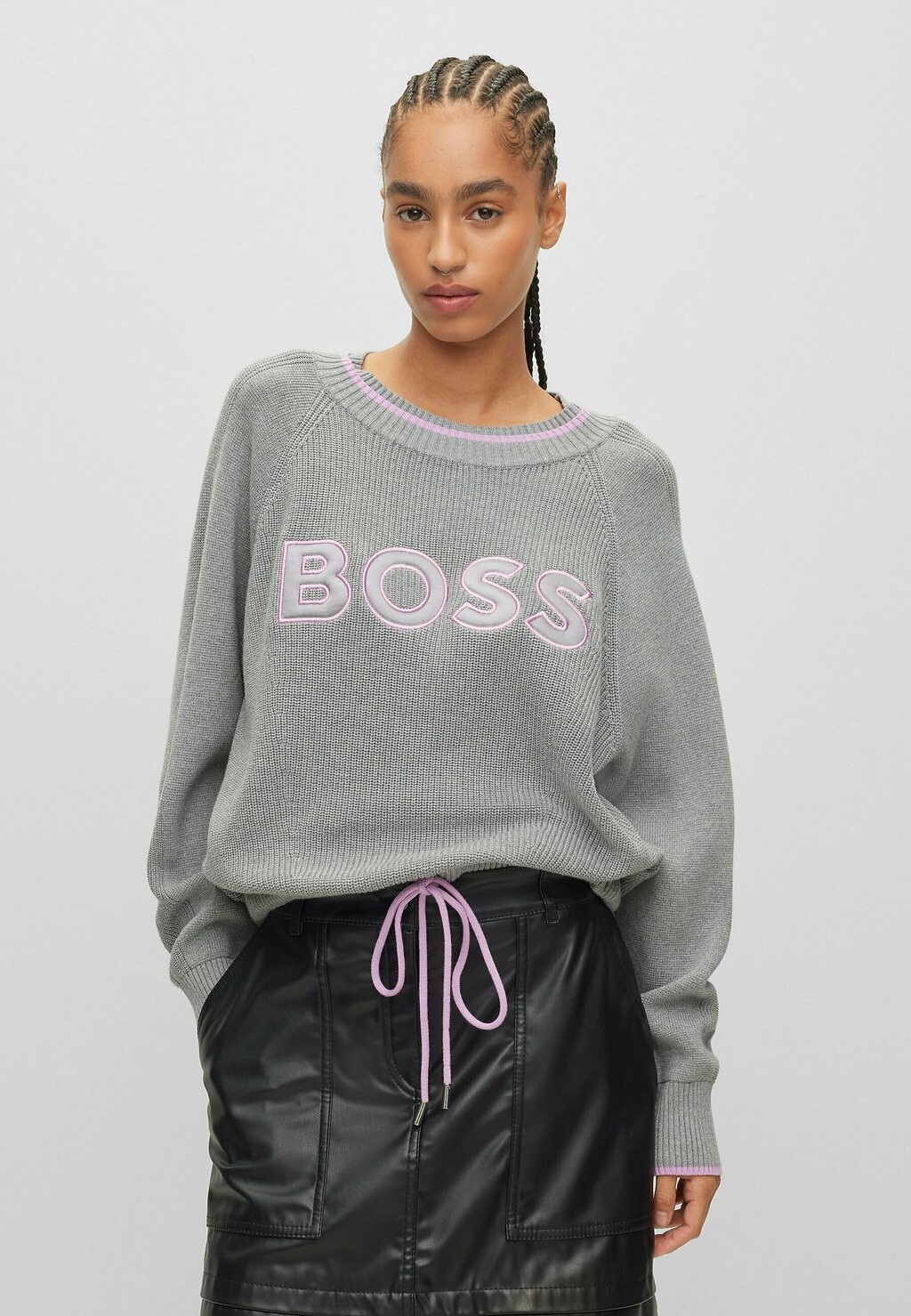 

Свитер C_FOMHIL BOSS, серебристый