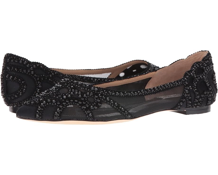 

Туфли на плоской подошве Badgley Mischka Gigi, цвет Black Satin/Suede/Mesh