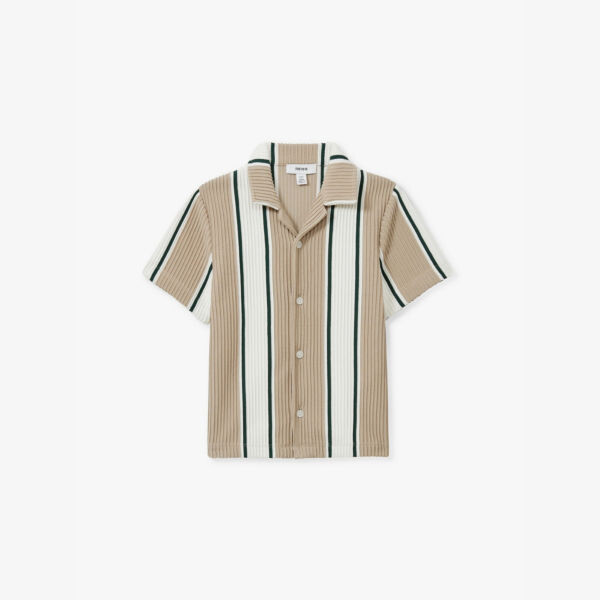 

Рубашка в полоску Alton в рубчик 4-12 лет Reiss, белый